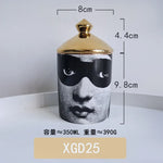 boîtes bougies parfumées art déco moderne vintage illustrations visages géométriques 350ml