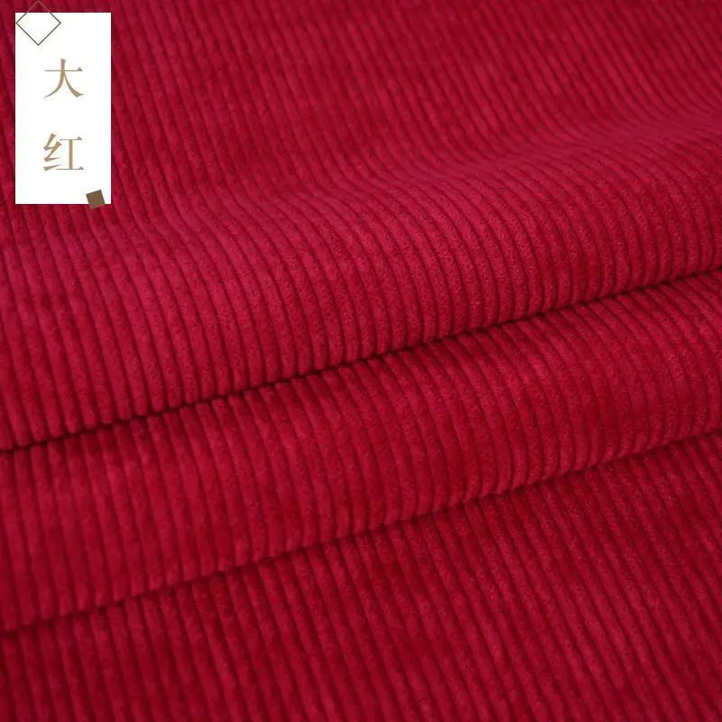 tissu velours côtelé rayures vert olive marron vintage doux chaud polyester coudre maison bricolage