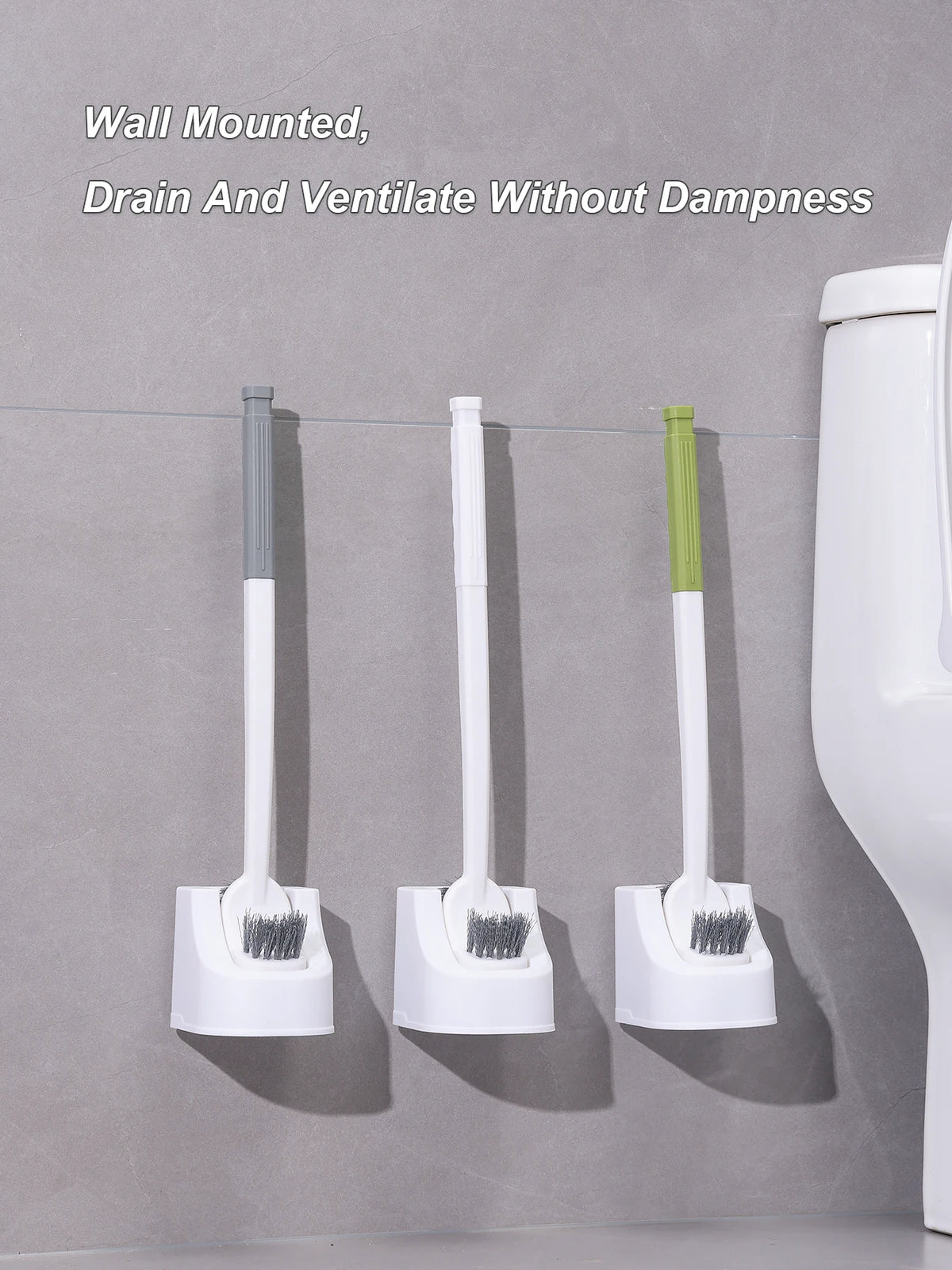 brosse wc moderne adhésive poils noirs blanc vert clair durable respectueux environnement