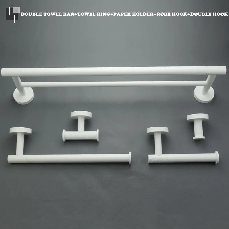 porte serviettes blanc moderne adhésif set accessoires salle bain papier toilette brosse dents