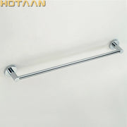 porte serviettes mural argenté moderne lisse salle bain minimaliste fixation murale support rond