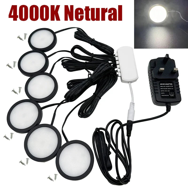 plafonnier led blanc noir argent moderne 18 led 12v adaptateur eu uk us 59mm