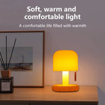 lampe table moderne rechargeable led orange beige interrupteur tactile chambre décoration maison
