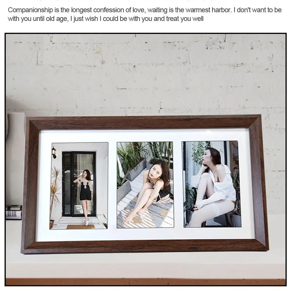 cadre photo multi photos bois moderne minimaliste photos decoration intérieure haute definition posable mur