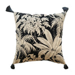 coussin deco gris noir blanc motif floral texture tissée contemporain adhésif maison voiture commercial