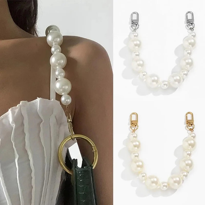 bracelet blanc rondes moderne boucle dorée chic métal opaque 23cm