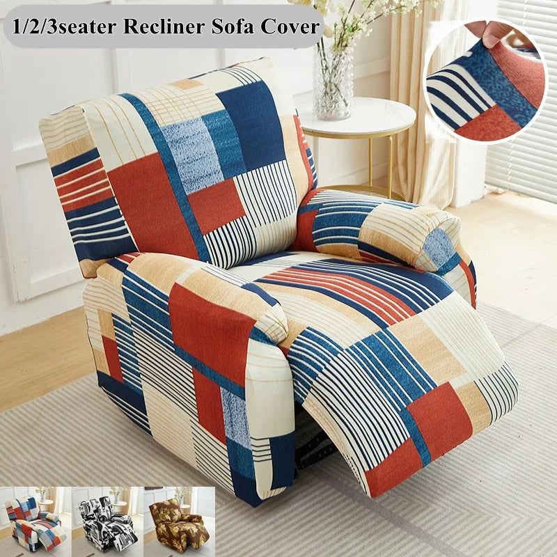 couvre siège rétractable bleu marine moderne fauteuil inclinable deux places polyestère Jacquard