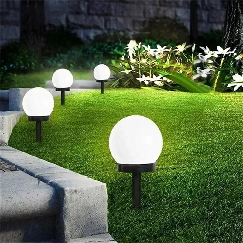 lumière solaire blanche moderne sphérique autoinstallation extérieure jardin décoration festiveextérieur led ip65 étanche
