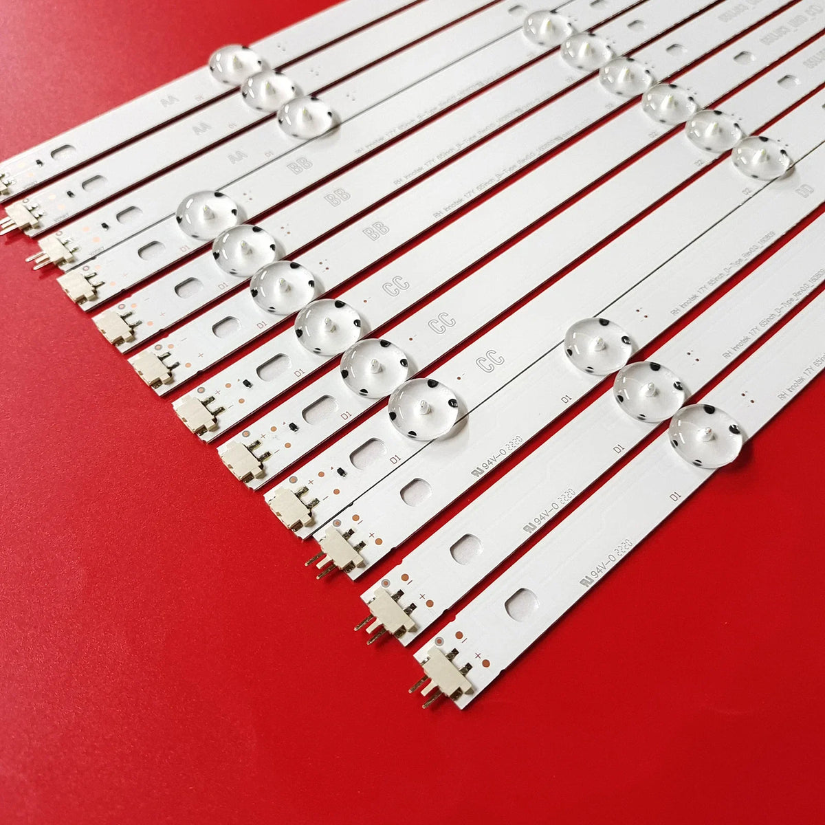 bande led rétro éclairage blanc moderne 1330mm 3v connecteurs montages 65pouces téléviseur