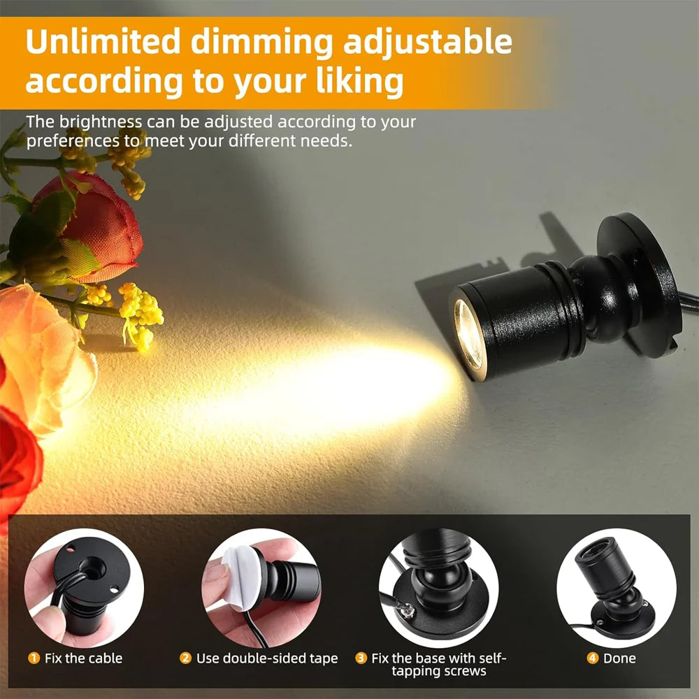 projecteurs led noir adhésifs modernes pièces 16 disques adhésifs câble usb 2mètres