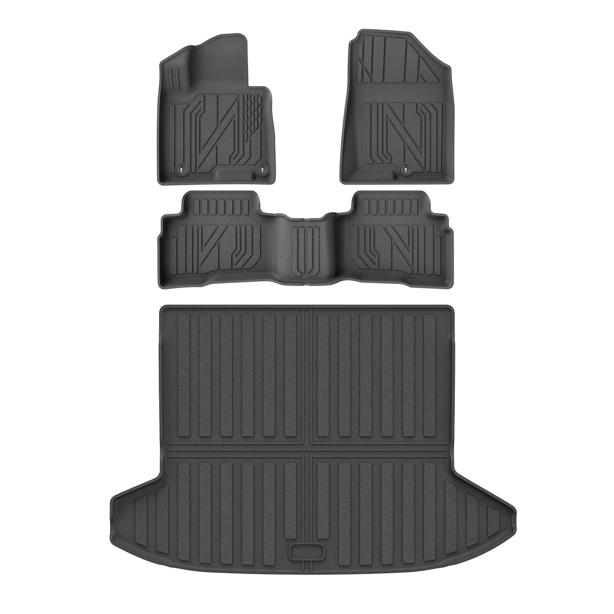 tapis sol voiture noir rayures clips protection moderne résistantintérieur auto tpe
