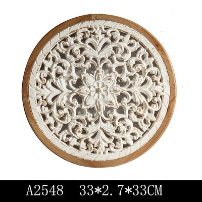 décoration murale bois blanc motif floral relief vintage bohème rustique tasse fleurs séchées bougie
