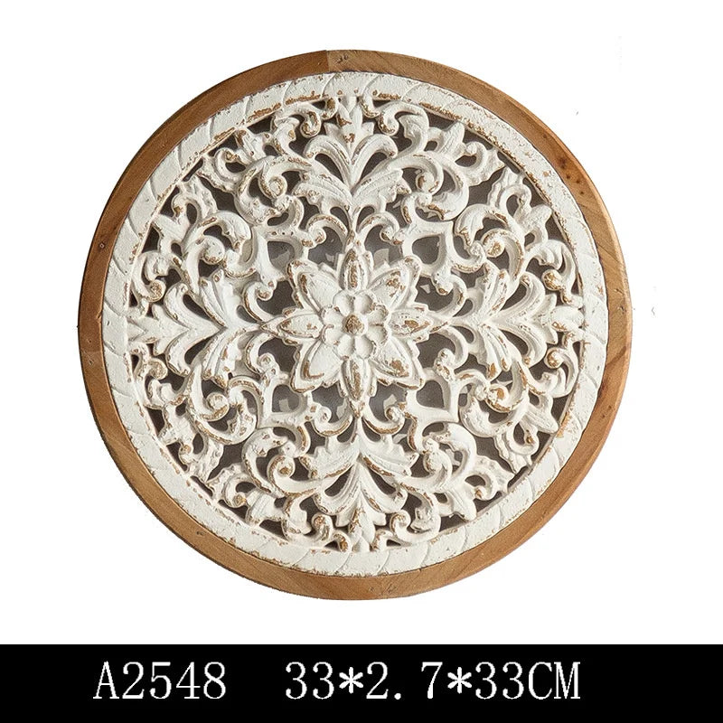 décoration murale bois blanc motif floral relief vintage bohème rustique tasse fleurs séchées bougie
