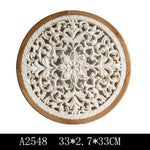 décoration murale bois blanc motif floral relief vintage bohème rustique tasse fleurs séchées bougie