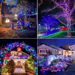 guirlande lumineuse solaire 300 led multicolore moderne 110ft ip65 abs led individuels