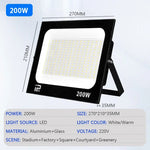 projecteur led extérieur ip66 10w 20w 30w 50w 100w 150w 200w noir moderne