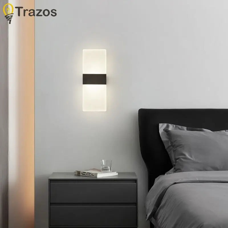 applique murale led moderne blanc noir minimaliste éclairage chambre entrée étude salle bain
