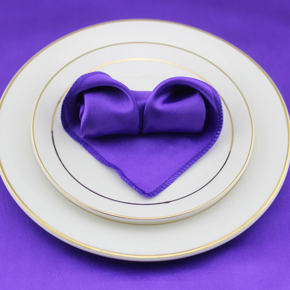 serviette table satin pliée forme coeur mariage décoration fête