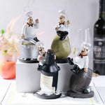 statue cuisinier uniforme chapeau tablier décoration pâtisserie humoristique blanc rouge gris opacité