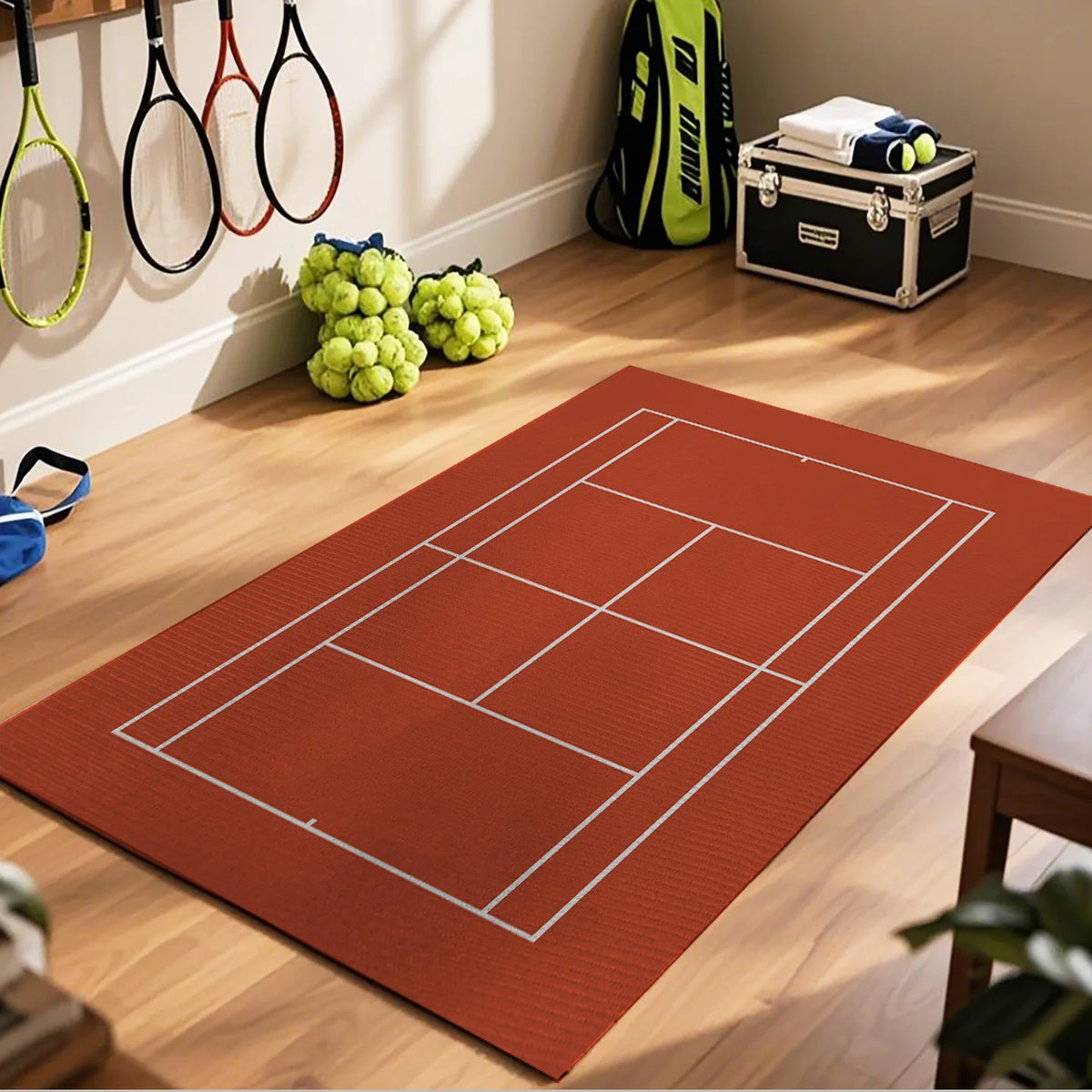 tapis vert bleu tennis moderne salon décoration intérieure extérieur 80x120cm polyester