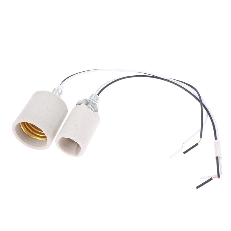 socquette éclairage led vis céramique blanc texturé moderne e14 e27 câble fixations