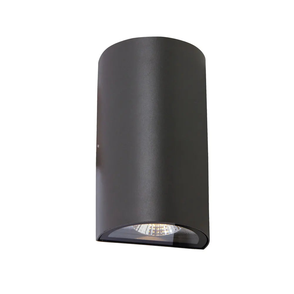 applique murale led moderne aluminium noir rayures ip65 extérieure 6w 85265v