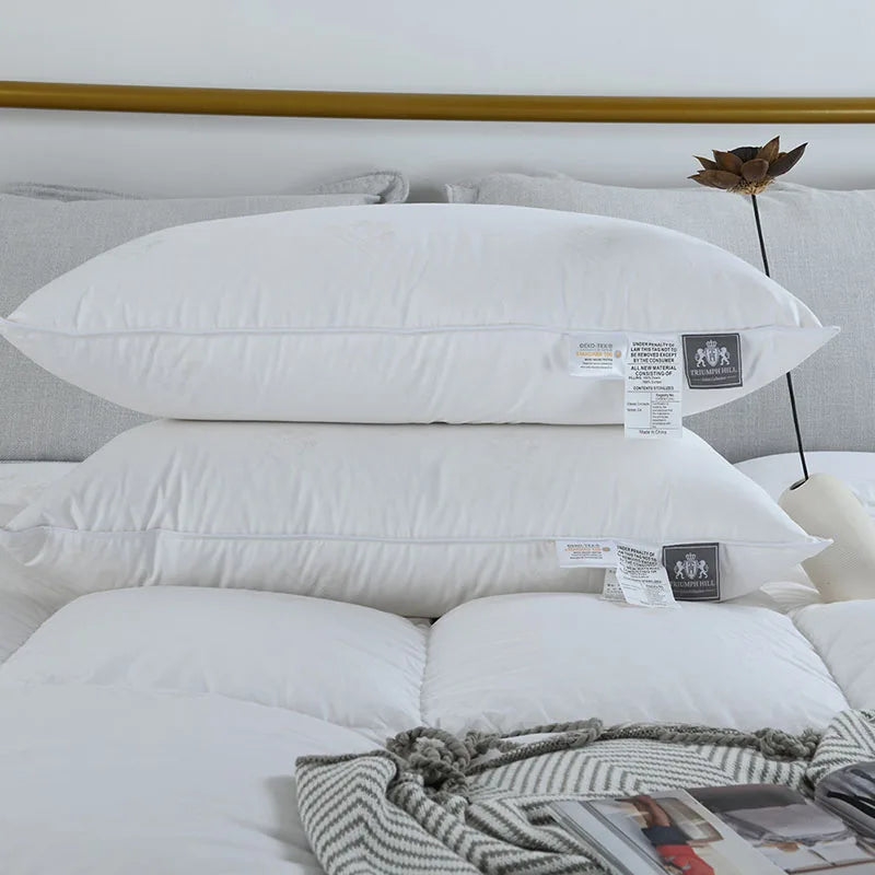 oreiller couchage duvet oie 100 coton enveloppe douce literie voyage retour moderne adhésif texture