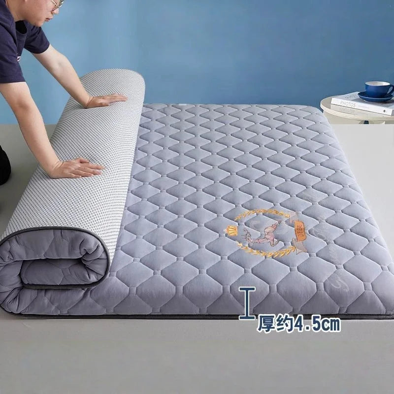 matelas latex blanc gris moderne texture hexagonale respirant doux silencieux