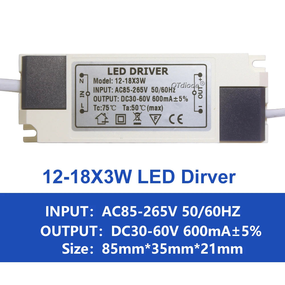 driver led blanc bleu moderne constant current 3w 30w 85 265v