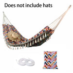 hamac multicolore aztèque boho chic tassel extérieur adultes géométrique polyester