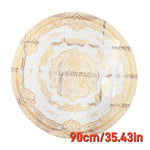 serviette table brodée florale moderne or blanc élégante noël maison fête