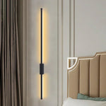 lampe led moderne noire fixée mur 120cm 6500k 4500k 3000k aluminium minimaliste