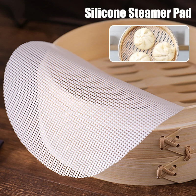 tapis cuisson vapeur silicone blanc maille fine résistant chaleur utilisable cuisine pâtisserie 30cm