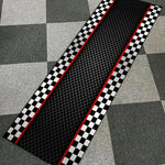 tapis moderne noir blanc rouge bordure antidérapant polyester feutre voyage maison camping