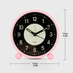 horloge table vintage sans tic tac piles lumineuse noir rose vert glow