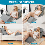 coussins forme cale gris doux mousse mémoire forme couchette ergonomique contemporain adjustable lit