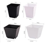 Pots fleurs plastique noir blanc violet bleu modernes 7cm 8cm 10cm jardin
