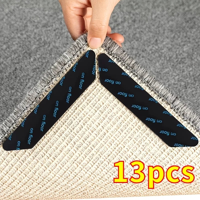 protections anti dérapantes tapis adhésives sans résidus noir crème utilitaires décoratives pack 13 pièces