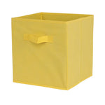 boîtes rangement réutilisables tissu non tissé beige gris noir bleu rose jaune vert poignées