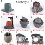miniatures traditionnelles résine bâtiments toitures tuiles détails architecturaux gris noir vert