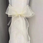 ruban fenêtre blanc organza décoratif adhésif translucide rideau maison salon moderne