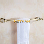 porte serviettes mural acier inoxydable finition doré classique vis serviette blanche 30cm 60cm