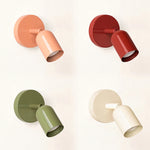 lampe murale moderne vert olive rouge beige rose pâle mat ampoule E27 5W