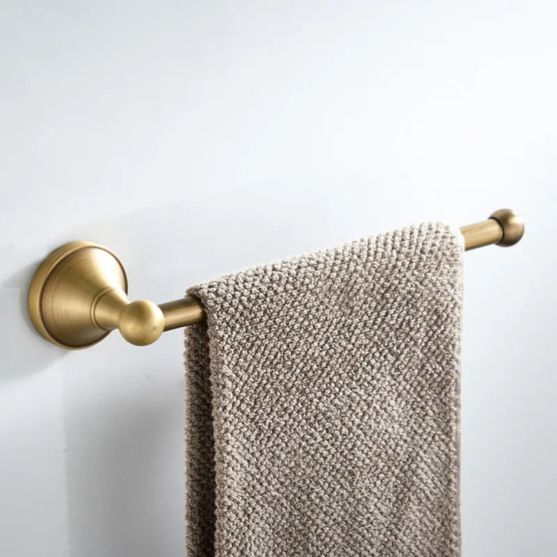 porte serviette bronze classique porte roll doré antique ensemble accessoires salle bain texture vieillie