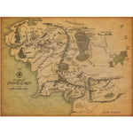 carte murale vintage cartographique toile beige nature morte sans cadre 30x40cm