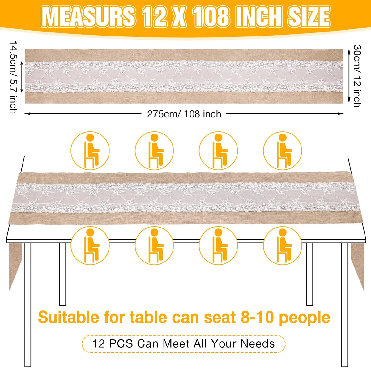 chemin table patchwork brodé dentelle blanche tissu burlap rustique chic serviettes assiettes couverts vases