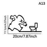autocollant mural minimaliste noir silhouettes personnages cuisine toilettes abstrait chambre cuisine salle bain
