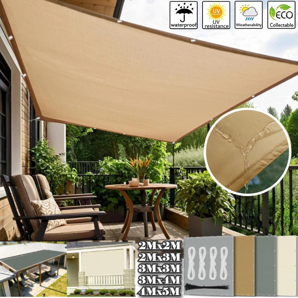 voile soleil beige uni moderne résistante l'eau 2m 2m 2m 3m 3m 3m 4m