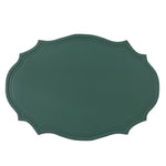 tapis table moderne bleu vert orange gris marron cuir bordure ornée respectueux environnement