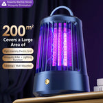 lampe anti moustiques rechargeable usb bleu moderne poignée grille protection chambre camping
